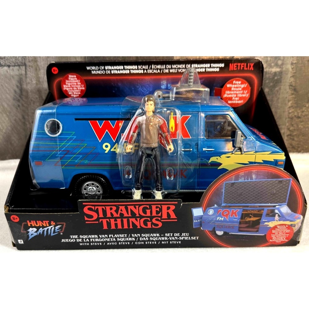 Stranger Things Squawk Van Playset Steve Harrington Jazwares New in Box
